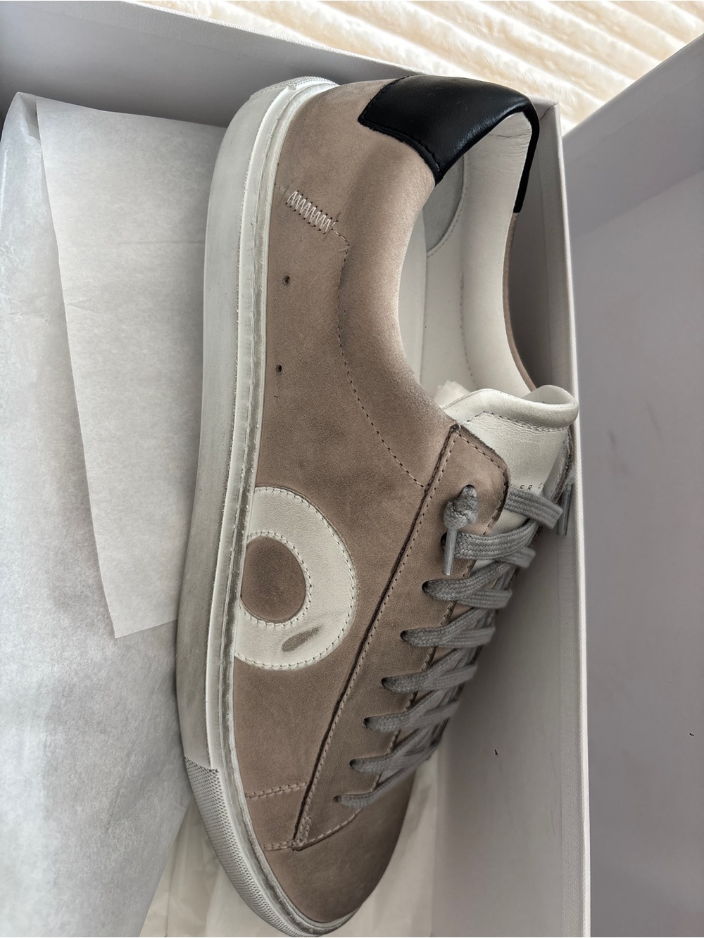Oliver Cabell Low 1 Sneakers in Fog and Black